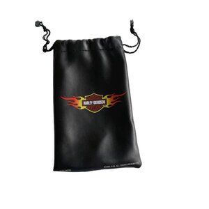 Harley-Davidson Black Leather Eyeglass Case